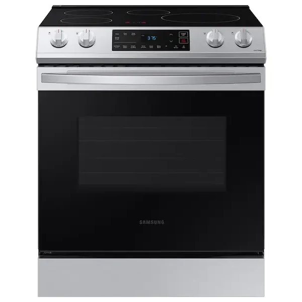 Samsung 6.3 cu. ft. Smart Rapid Heat Induction Slide-in Range in Stainless Steel