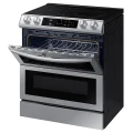 Samsung 6.3 cu. ft. Smart Slide-in Induction Range with Smart Dial & Air Fry in Black Stainless Steel