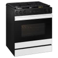 Samsung Bespoke 6.0 cu. ft. Smart Slide-In Gas Range with Air Sous Vide & Air Fry in White Glass