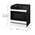 Samsung Bespoke 6.0 cu. ft. Smart Slide-In Gas Range with Air Sous Vide & Air Fry in White Glass