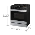 Samsung Bespoke 6.0 cu. ft. Smart Slide-In Gas Range with Smart Oven Camera & Illuminated Precision Knobs in Stainless Steel