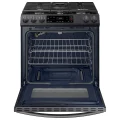 Samsung 6.0 cu. ft. Smart Slide-in Gas Range in Black Stainless Steel