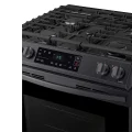 Samsung 6.0 cu. ft. Smart Slide-in Gas Range in Black Stainless Steel