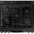 Samsung 6.0 cu. ft. Smart Slide-in Gas Range in Black Stainless Steel