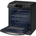 Samsung 6.0 cu. ft. Smart Slide-in Gas Range in Black Stainless Steel