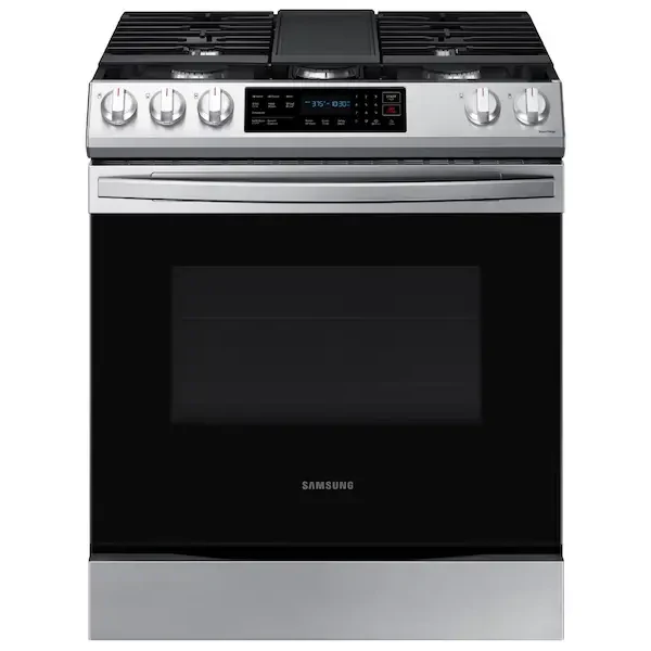 Samsung 6.0 cu. ft. Smart Slide-in Gas Range with Convection in Stainless Steel