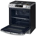 Samsung 6.3 cu. ft. Flex Duo Front Control Slide-in Dual Fuel Range with Smart Dial, Air Fry, and Wi-Fi in Stainless Steel