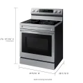 Samsung 6.3 cu. ft. Smart Freestanding Electric Range with No-Preheat Air Fry, Convection+ & Griddle in Stainless Steel