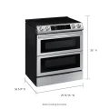 Samsung 6.3 cu. ft. Smart Slide-in Induction Range with Smart Dial & Air Fry in Black Stainless Steel